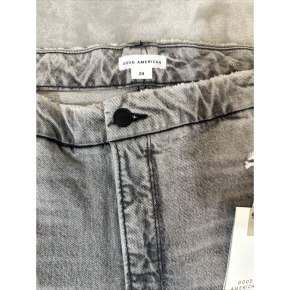 Good American Denim Jeans Gray High Rise Straight Women’s Plus Size 24 - Picture 10 of 16